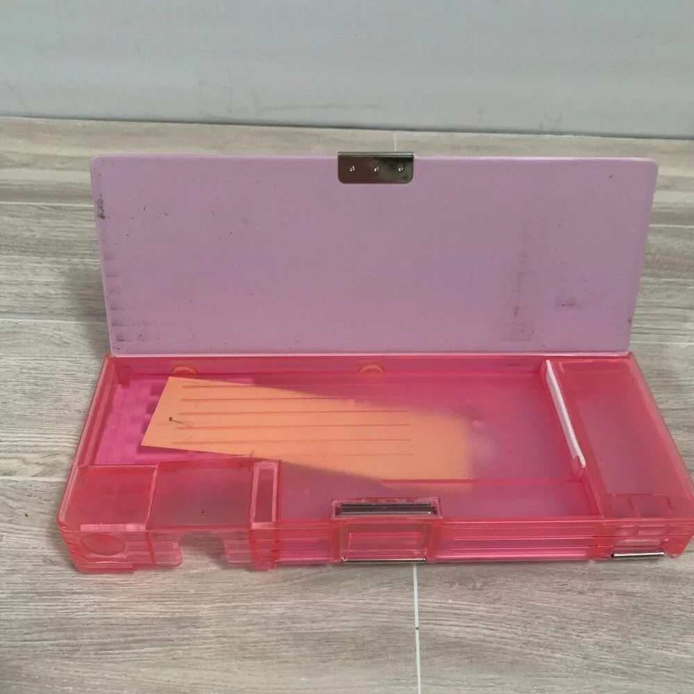 Vintage 2002 Sanrio Japan Hello Kitty And Mimmy Vinyl Magnetic Pencil Case